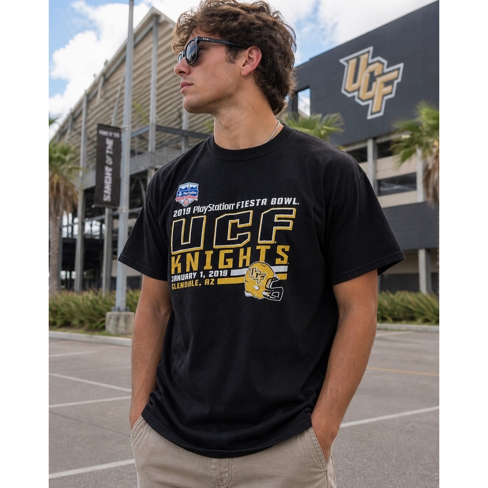 UCF Knights 2019 PlayStation Fiesta Bowl T-Shirt Black Men's XL NCAA Football - Picture 7 of 7